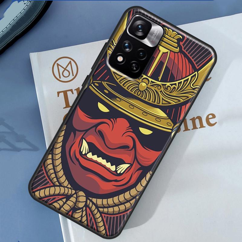 Samurai Mask Demon Case For Xiaomi Redmi 13C 10C 12C 14C Redmi Note 14 13 Pro 12 11 9 10 9S 10S 11S 12S Cover