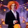 Men's Halloween Cosplay Wig Mad Hatter Alice In Wonderland 2 Themed Costume Party Hairpiece for Adults