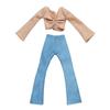 30CM Doll Clothes Suit Fashion Tops Sweater High Waisted Jean Pants Vest Skirt Set For 1/6Bjd Dolls Accessories Kids Toys
