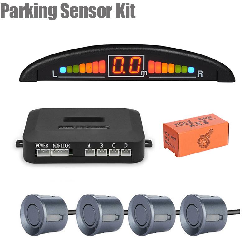 Parking Sensor Kit With 4 Radar LED Accurate Digital Display Of Obstacle Distance Alarm Parktronic Kit Detector Reversing Radar