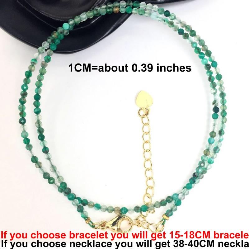Cutting Flash Beads Gemstones for Men and Women Necklace Bracelet Crystal Quartz agate Choker Jewelry Party Gift Fashion 2-3mm