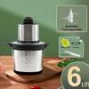 6L Stainless Steel Electric Meat Grinder & 8L Food Processor: Multifunctional for Mincing, Chopping, Baby Food, and Dough Kneading