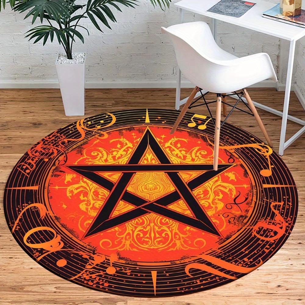 

1pc Retro 2228504820 Pattern Round Floor Mat, Non-slip for Living Room Bedroom Chair Carpets Home Decor Gifts, Home Decor Room Decor Outdoor 80cm by 80cm