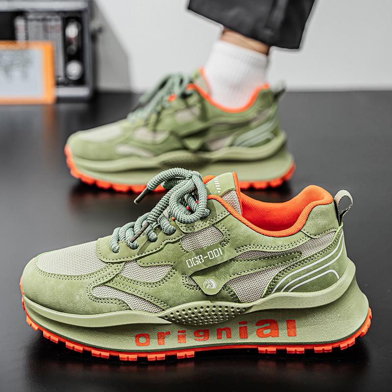 

Spring Men s Shoes 2025 Spring Men s New Outdoor Mesh Sports Shoes Breathable Comfortable Soft Sole Casual Shoes Comfortable 39 зелений