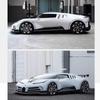 Modèle de voiture moulé sous pression Bugatti Centodieci, échelle 1/32, édition 110e anniversaire, véhicule jouet à tirer avec son et lumière pour enfants, collection pour tout-petits