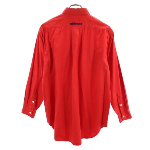 mikihouse Long sleeve shirt M Red Made in Japan logo Men's Used
