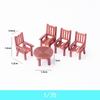 1Set Indoor House Materials 1:30/1:50/1:75 Scale ABS Round Table Chairs
