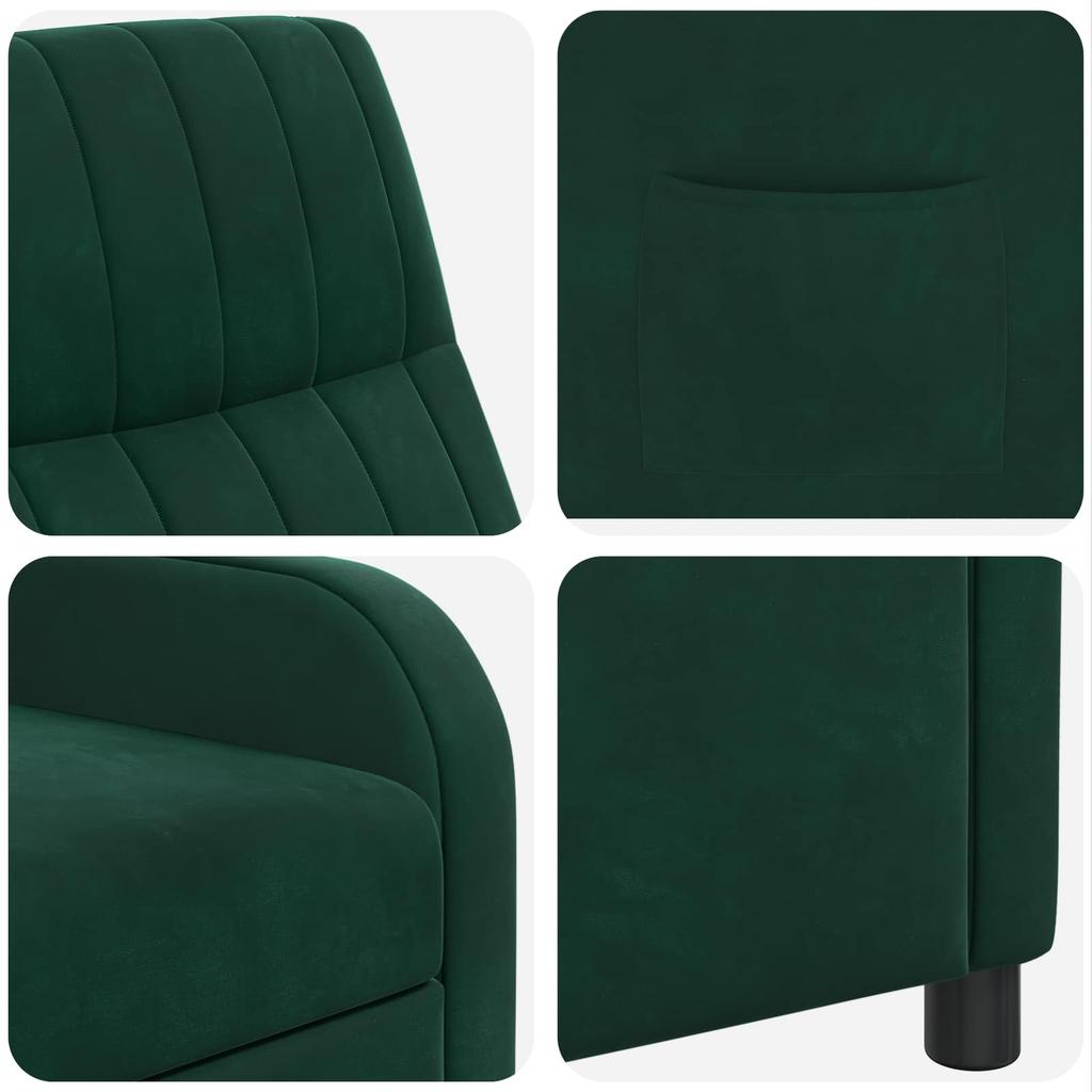 Recliner Dark Green Velvet (V)