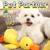 [Chew-Resistant Duck Toy] Chew-Resistant Interactive Yellow Duck Doll with Squeaking Sound | 3 Colors, Bite-Type Plush Toy for Cats&Dogs-Pet Supplies