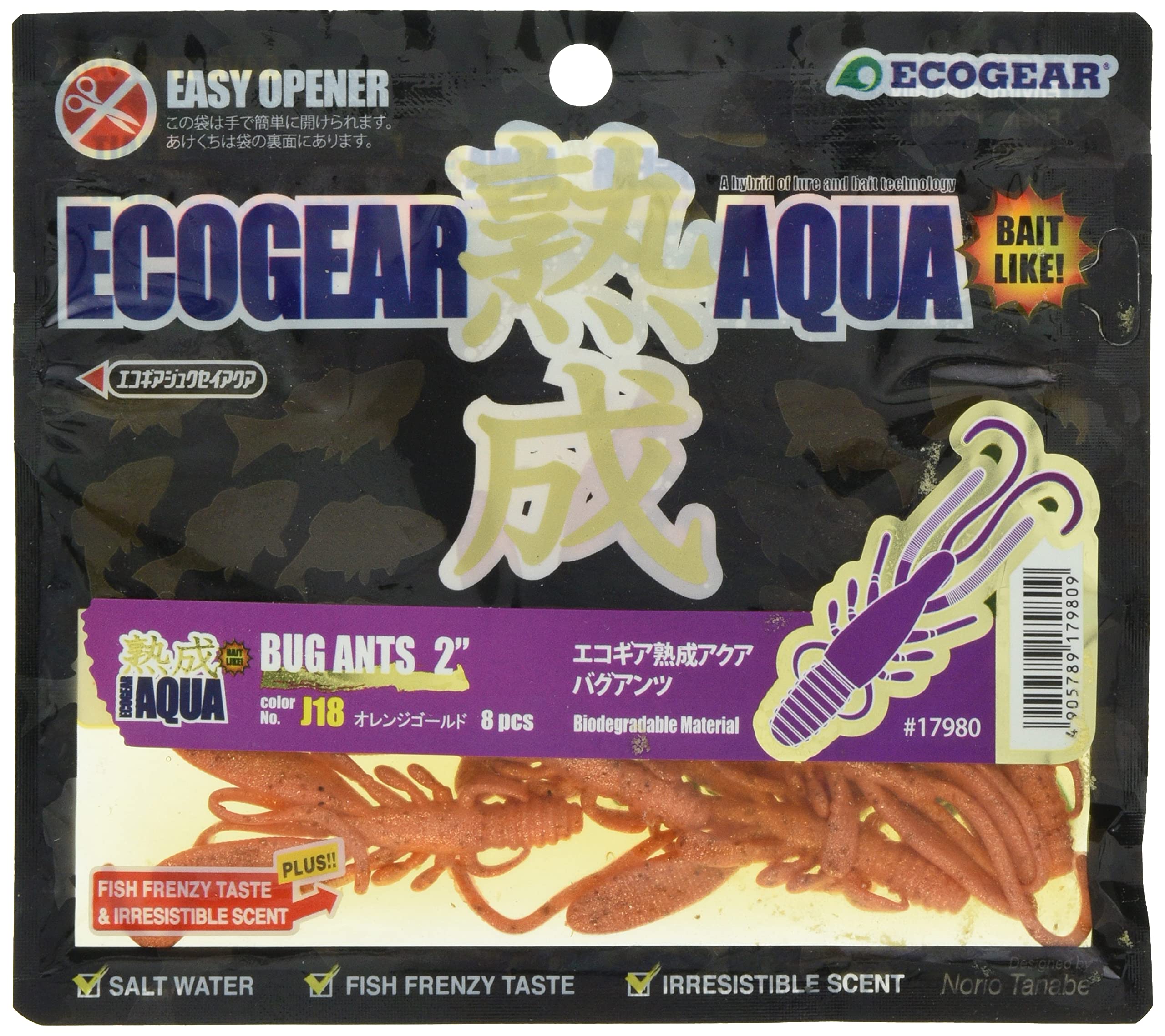 Ecogear Ecogear Aged Aqua Bug Муравьи J18 Оранжево-золотой 2