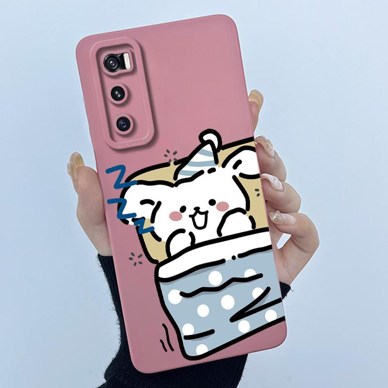 For Vivo V20 SE / Vivo Y70 Cases V2022 V2023 Soft Silicone Phone Case Sweet Printing Cartoon Protective Shell Painted Back Cover