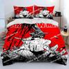 Juego de cama edredón de dibujos animados 3D Anime Chainsaw Man Denji, funda nórdica juego de cama funda de edredón funda de almohada, juego de cama tamaño king queen