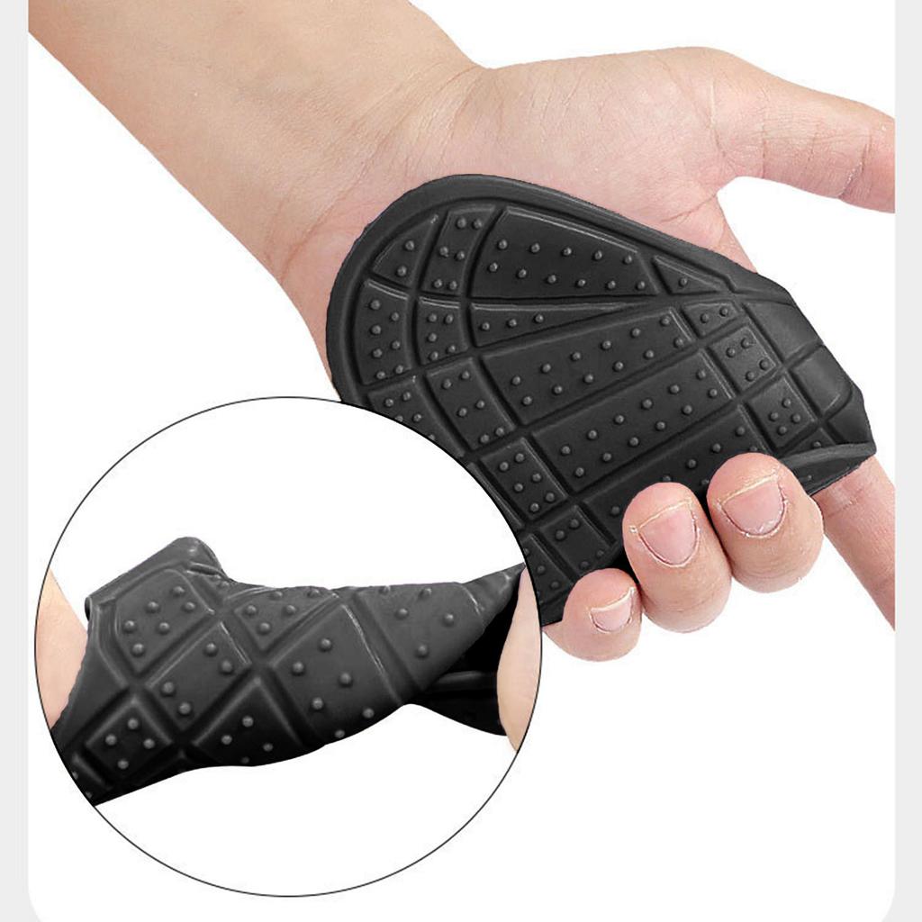 Lifting Grips Grip Pads for Weightlifting Black 2 Pairs Breathable Silicone Hand Palm Protector for Gym for Sweaty Hands