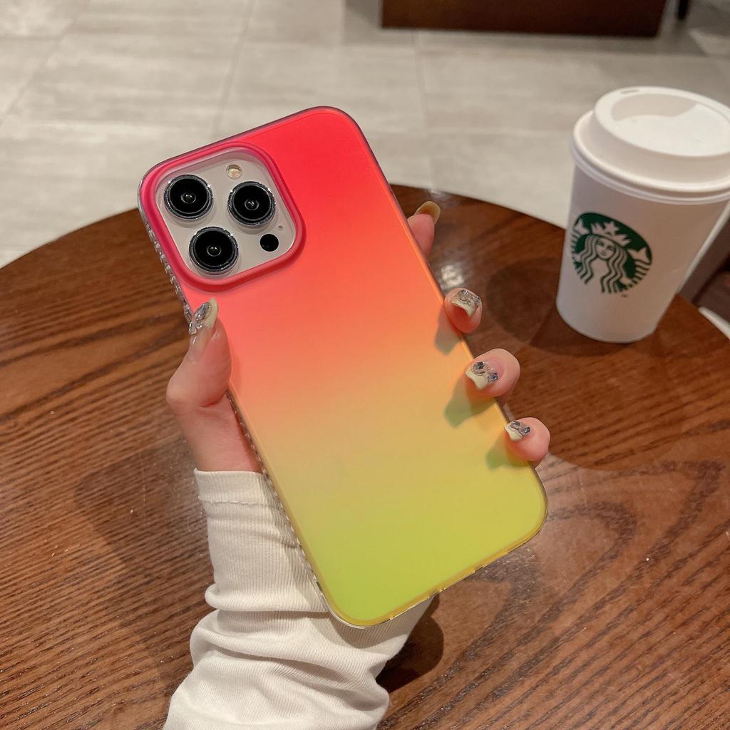 Colorful Flowing Light Drop-proof Case for iPhone 13/15 Promax 12/14