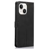 For iPhone 15 Phone Case Wallet Zipper Pocket Shockproof PU Leather Shell Flip Stand Phone Cover