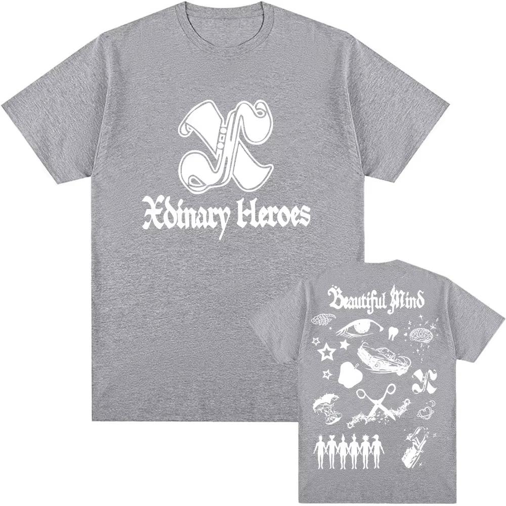 2026 Beautiful Mind Xdinary Heroes Koreaanse Jongensband Print Korte Mouw Katoenen Top voor Mannen Grafisch T-shirt Lentezomer nieuw
