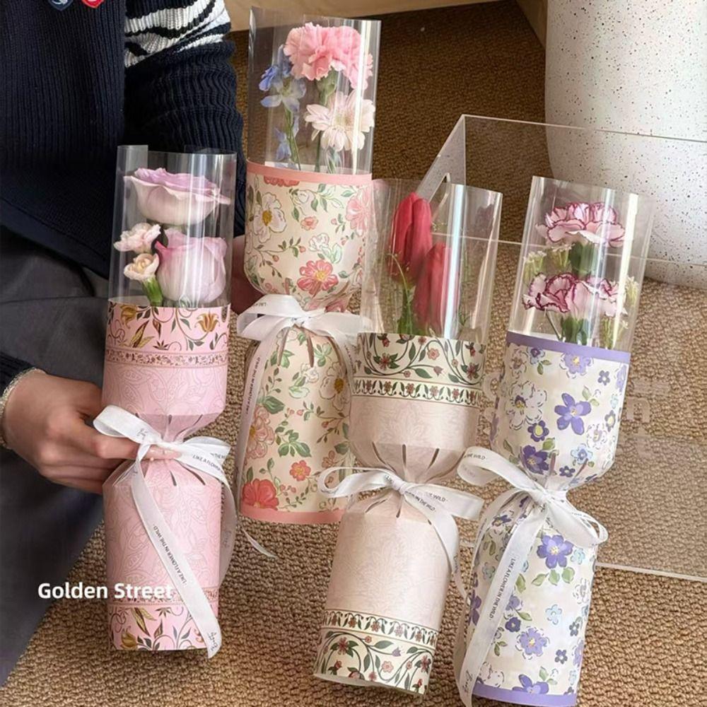 Romantic Bouquet Mother's Day Bouquet Bag Literary Packaging Bags Gifts Flower Wrapping Paper