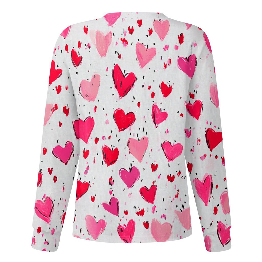 Lässiges, langärmliges, einreihiges, floral bedrucktes Cardigan-Oberteil für Schutzkleidung für Damen