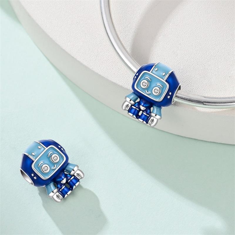 Copper Fruit Ice Cream Flower Travel Robot Beads Pendant Charms Fit Original Bracelet Charm Bead Necklace Diy Female Jewelry