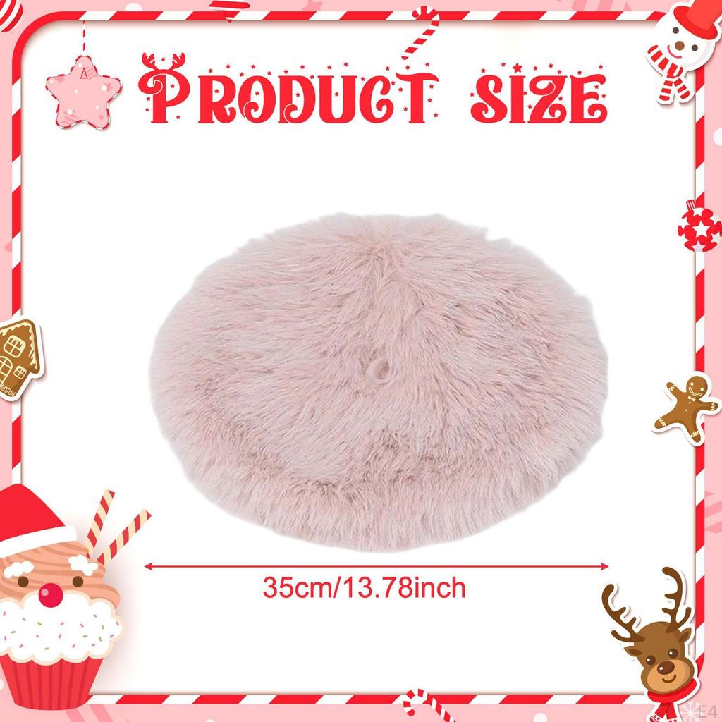 Christmas Tree Skirt Decoration Rustic Round Farmhouse Supplies Reusable Decor Xmas