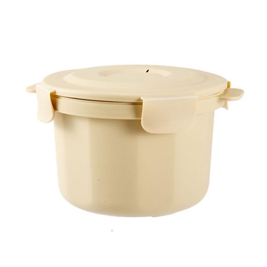 Microwave Rice Cooker BPA-Free Safe Steamed Lunch Box 2-2.5 Cups Capacity Healthy Cooking Container