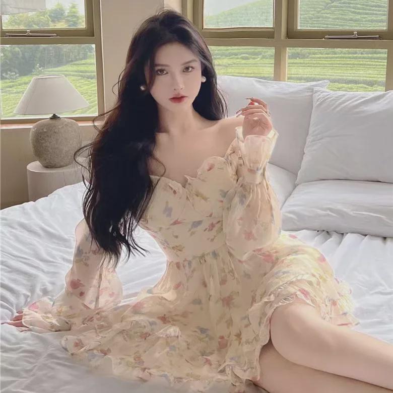 2024 Autumn Sweet Floral Dress - Pure Desire Style