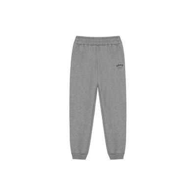 Solid Color Outdoor Fleece Casual Elastic Straight Leg Knit Sports Pants Women Bottoms Light-Gray 2032C121-021
