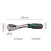 Swivel Ratchet Wrench Wear Resistance 1/4inch Drive