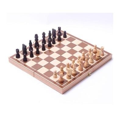 Wooden Inlaid Folding Chess Set (30x30 Cm)