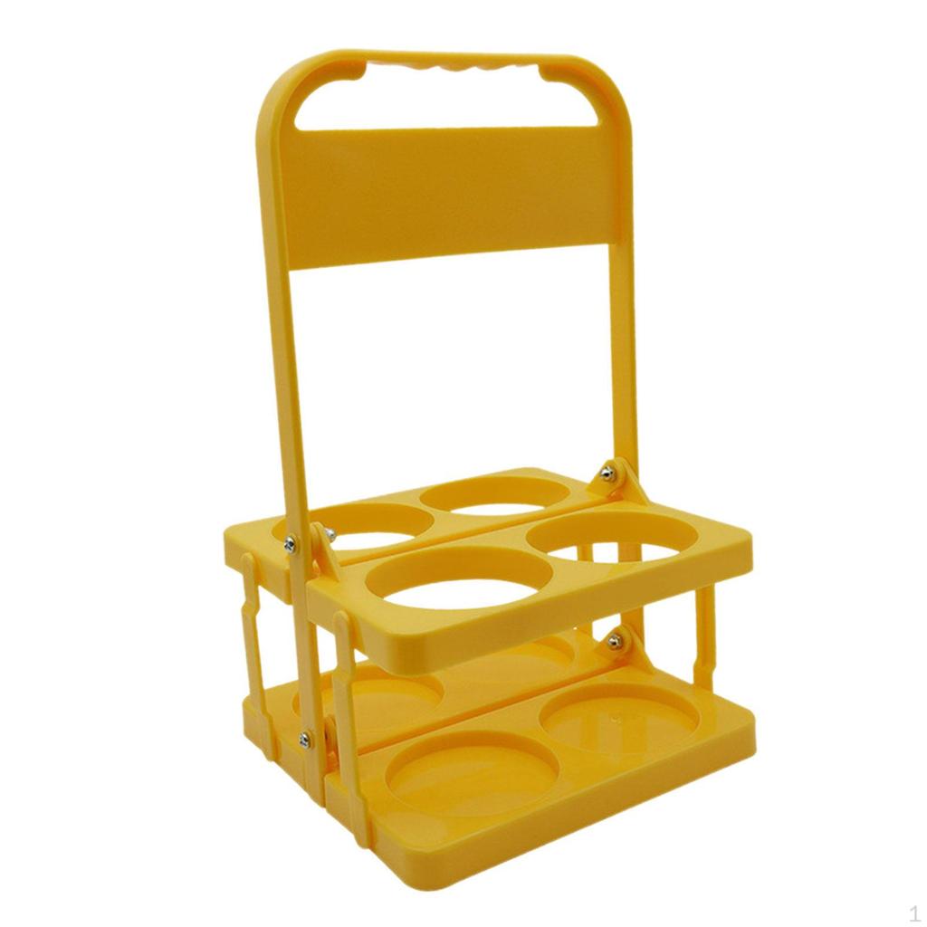 Bottle Holder, Carrier Basket with Handle, Foldable Basket, Handy Drink Stand