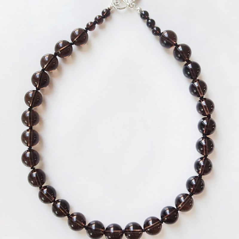

August Harmony Smoky Quartz Knot Necklace One