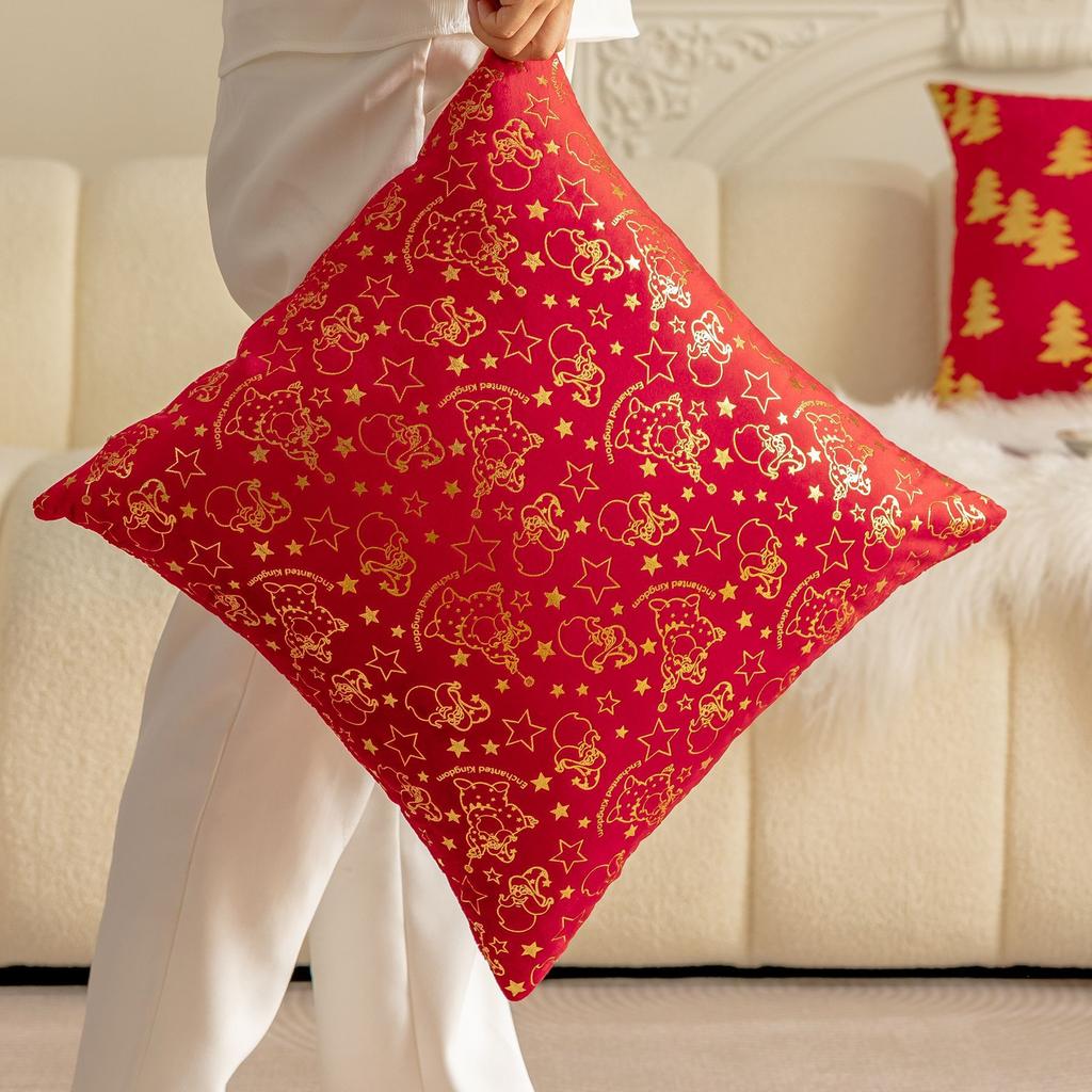45X45Cm Christmas Tree Throw Pillow Cover Snowflake Plush Cushion Cover Christmas Party Decor Home Decorative Pillowcase