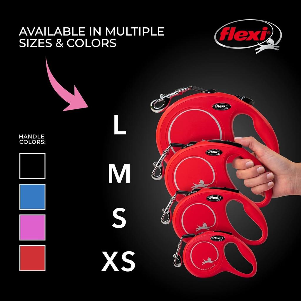 Flexi New Classic Tape XS Pink (Under 12kg), 3m, [Dog Lead]