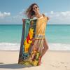 Personalized Winnie Pooh Friends Beach Towel Microfiber Beach Towel Thin Absorbent for Beach Swimming Yoga Bath Sports. 0910367