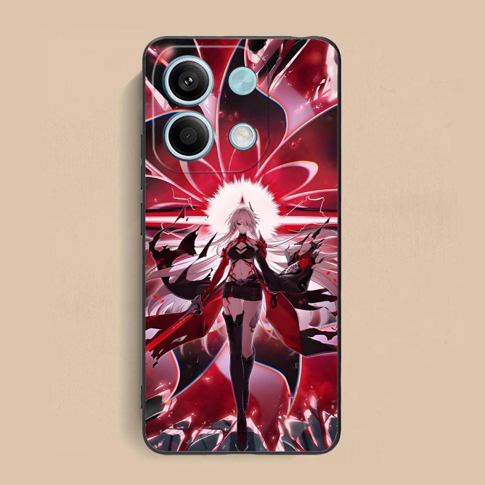 HSR Acheron Matte TPU Mobile Phone Case for Xiaomi Redmi Note 14 13 12 11 S Pro Plus 4G 5G Colorful Printing Cover