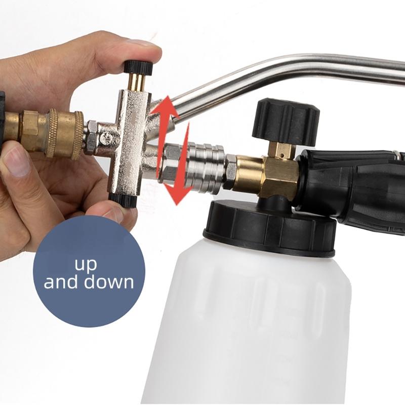Double Lances Pressure Washer Wand for Foam Cannons Car Cleaner Accessories Stainless Steel Double Tip Attachment