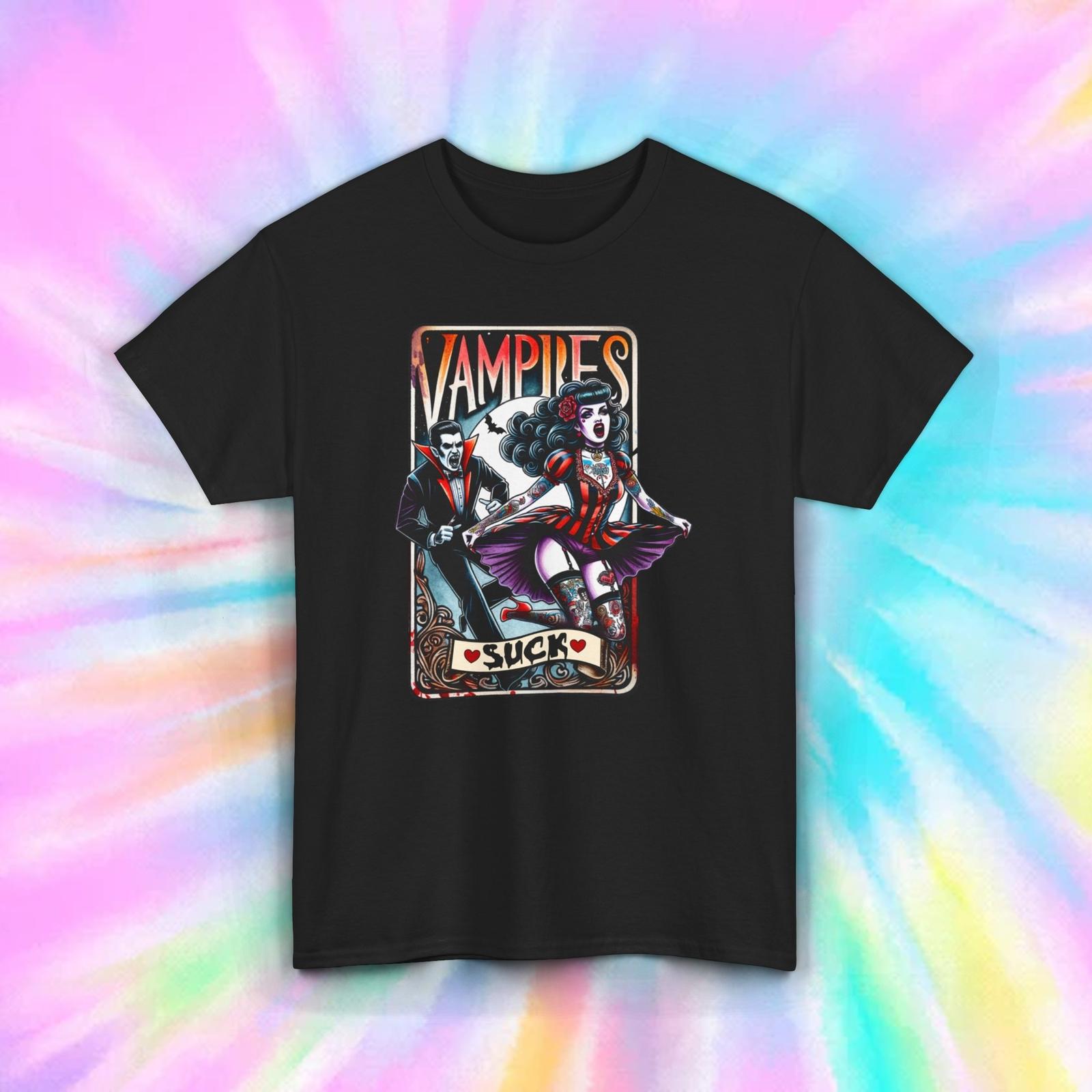 Vampires Suck T-Shirt | Funny Gothic Graphic Tee | S-5XL XXXXL