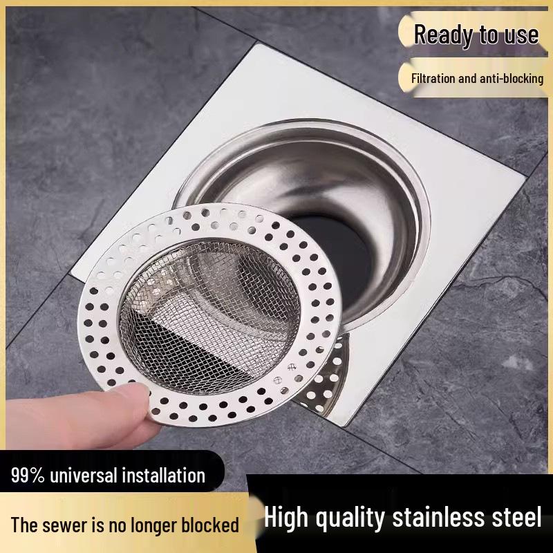 Stainless Steel Anti-Clog Floor Drain Cover & Hair Catcher