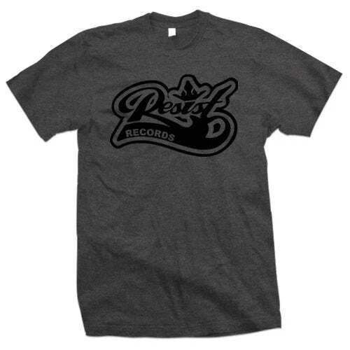 New Music Resist  Logo  Black on Dark Heather T Shirt 3XL