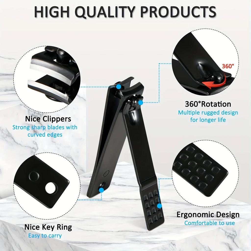 Professional Nail Clipper Set of 26 Pieces, Stainless Steel Nail Clippers, Foot Massage Nail Clippers, Portable Nail Art Tools