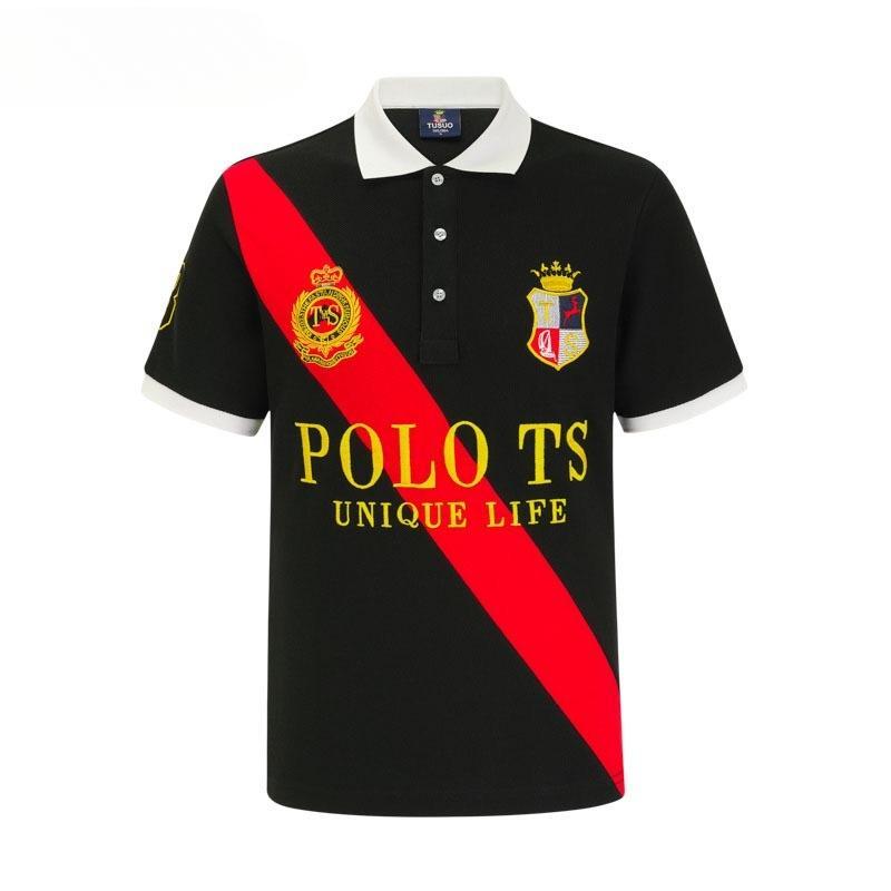 RogueWave Men's Polo Shirt Embroidery Stitching Color Contrast Classic Fashion Original Design Polo Collar Pure Cotton Breathable XS-7XL
