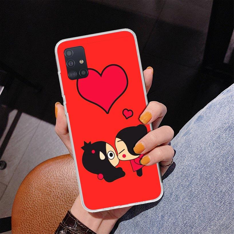 Cute Cartoon Pucca Garu Phone Case For Samsung Galaxy A52 A32 A22 A12 A51 A31 A50S A30S A20S A10S Note 20 Ultra 10 Plus S10 A72