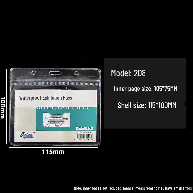 Thickened Plastic ID Card & Name Tag Holder with Metal Clip for Students