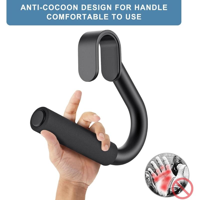 Durability Carbon Steel Workout Grips for Pull Up Rod and Push Up Exercises Antislip Rubber Enhances Grips Security