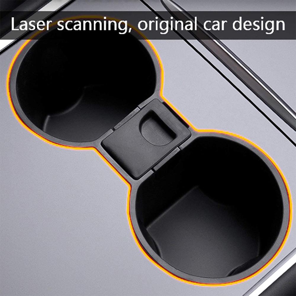 Car Center Console Cup Holder Insert for Tesla Model 3 Y   Car Interior Accessories Center Console Cup