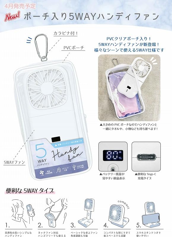 Ventilator portabil Crux Pouchiri 5WAY Albastru 128770