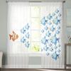 Carp Animal Fish Geometric Tulle Curtains For Living Room Sheer Curtain Bedroom Voile Decorative Window Treatments