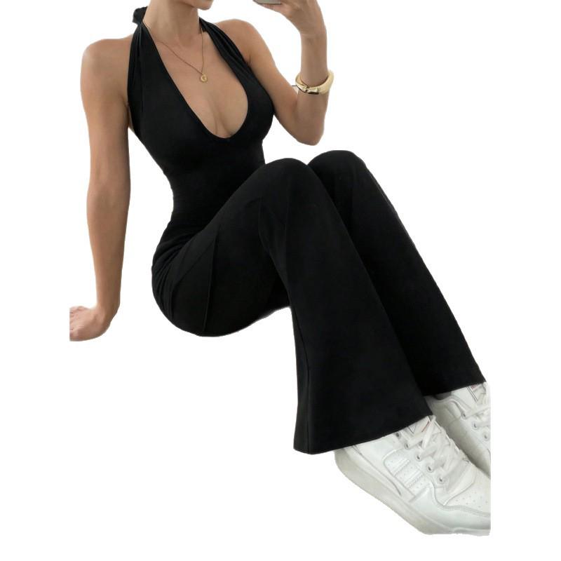 European & American Seamless Hollow-Back Jumpsuit: Summer Hip-Lifting Fitness Bodysuit