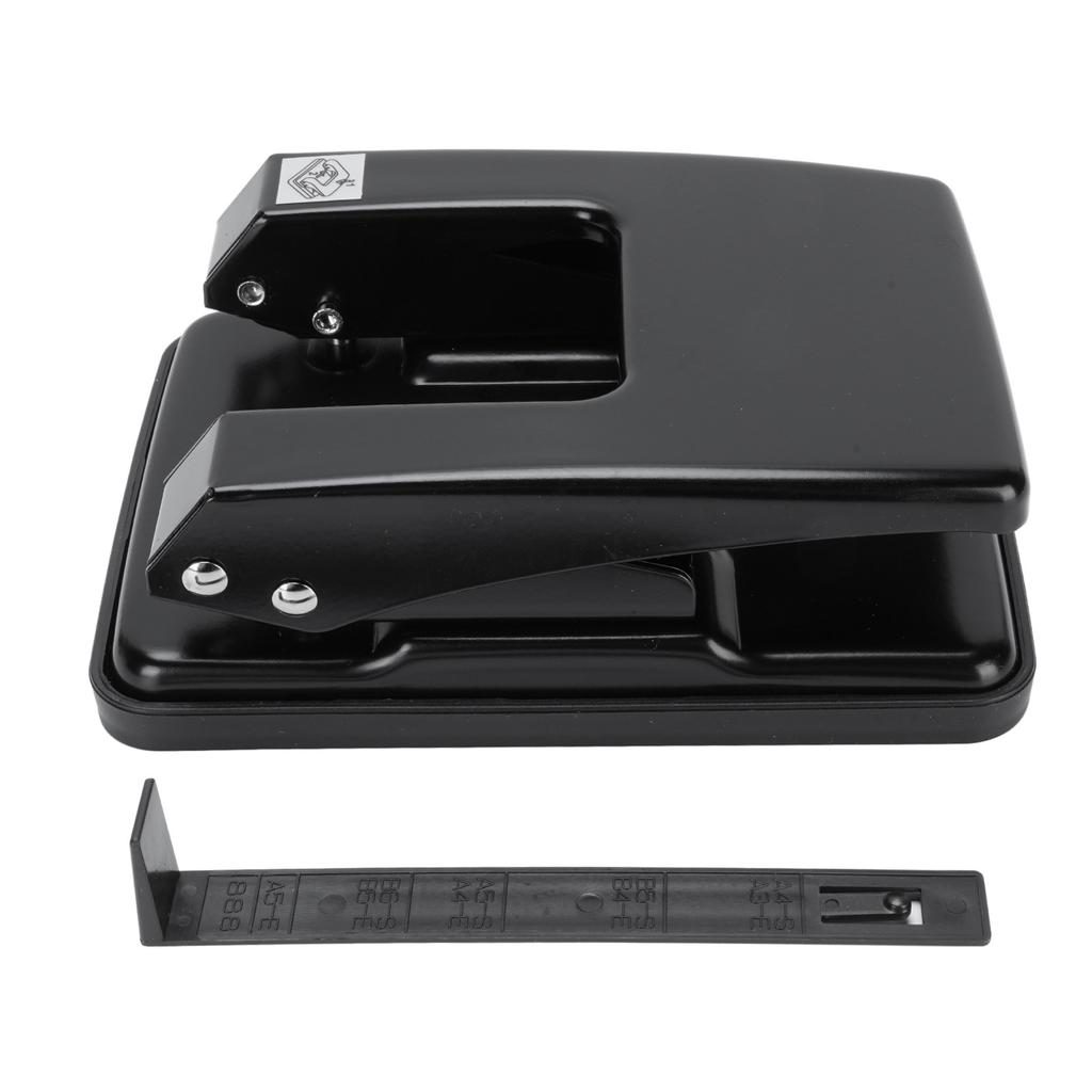 2 Hole Punch 6mm Diameter 80mm Spacing 12mm Paper Feed 40 Sheet Capacity Labor Saving Hole Puncher