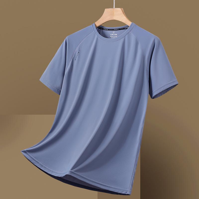 Summer Quick Drying Ice Silk T-shirt, Quick Drying T-shirt Top, Men's Casual Sports T-shirt